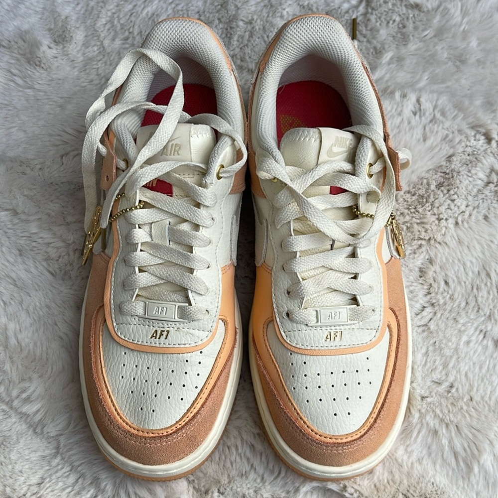 Nike Air Force 1 shadow Sisterhood sneakers in orange